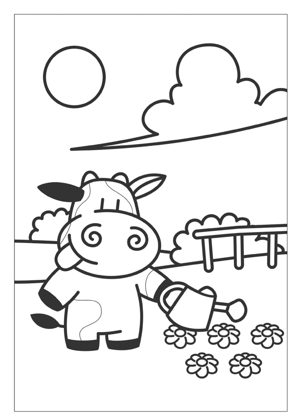 oaki vache coloriage pour enfant